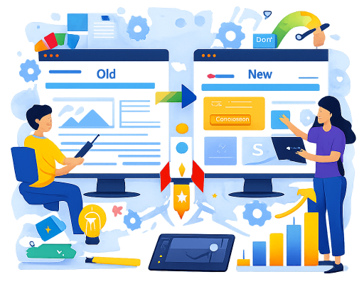 Website Redesign & Modernization Illustration
