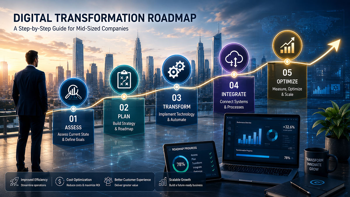 Digital Transformation Roadmap: A Step-by-Step Guide for Mid-Sized Companies